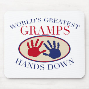 Tapis De Souris Les meilleures   mains de papy vers le bas