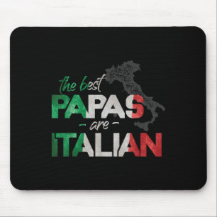 Tapis De Souris Les Meilleurs Papas Sont Italien Drôle Italie Pays