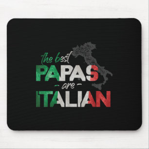 Tapis De Souris Les Meilleurs Papas Sont Italiens Drôle Italie Dra