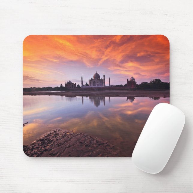 Tapis De Souris Les monuments | Coucher de soleil de Taj Mahal (Avec souris)