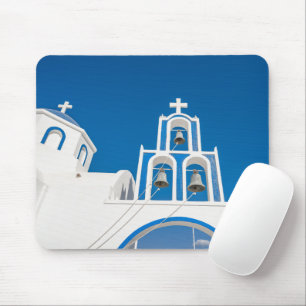Tapis De Souris Les monuments Église grecque du dôme bleu