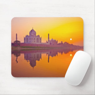 Tapis De Souris Les monuments Taj Mahal au coucher du soleil