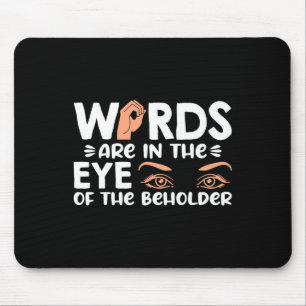Tapis De Souris Les mots sont dans votre oeil du spectateur Americ