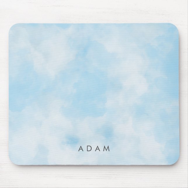 Tapis De Souris Les nuages Abstraits Pastel Blue Sky Personnalisen (Devant)