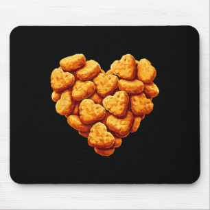 Tapis De Souris Les nuggets de poulet sont mon cœur de la Saint-Va