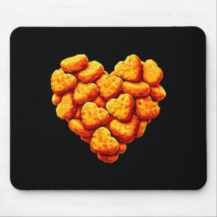 Tapis De Souris Les nuggets de poulet sont mon cœur de la Saint-Va