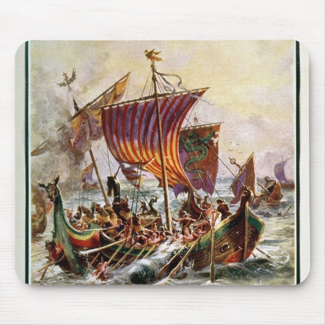 Tapis De Souris Les offices d'Alfred attaquant le dragon de Viking (Devant)