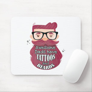 Tapis De Souris Les papas géniaux ont des tatouages et des ours
