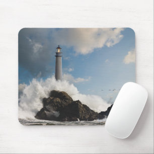 Tapis De Souris Les phares   Phare Avec Vagues De Crise