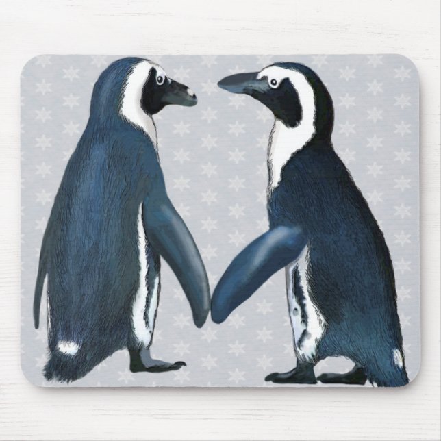 Tapis De Souris Les pingouins amoureux (Devant)