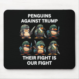Tapis De Souris Les Pingouins En Colère Contre Trump Leur Combat E