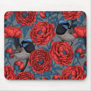 Tapis De Souris Les pivoines et les brunes