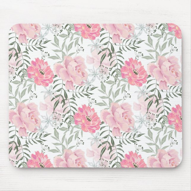 Tapis De Souris Les pivoines roses (Devant)