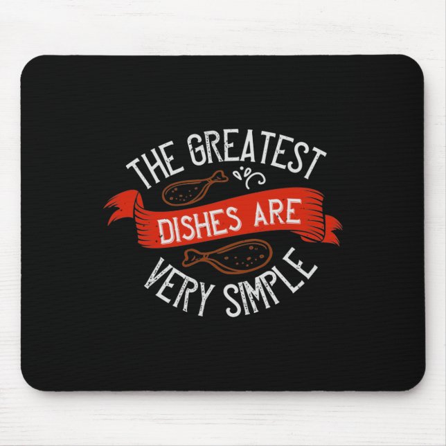Tapis De Souris Les Plus Grands Plats Sont Très Simples (Devant)