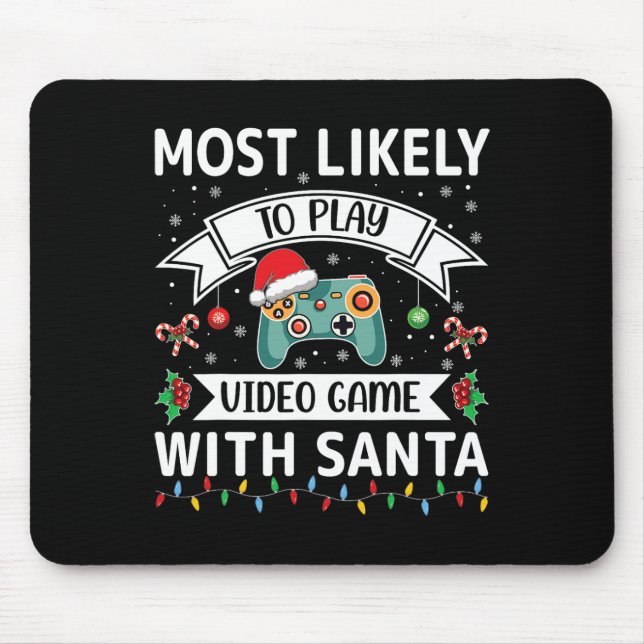 Tapis De Souris Les Plus Probables De Jouer Jeu Vidéo Avec Père No (Devant)