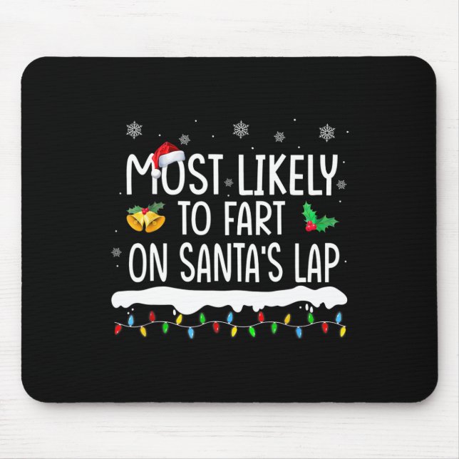 Tapis De Souris Les Plus Susceptibles D'Avoir Fart Père Noël Lap F (Devant)