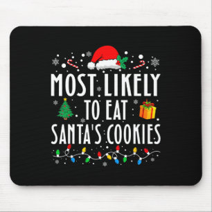 Tapis De Souris Les Plus Susceptibles De Manger Père Noël Cookies 
