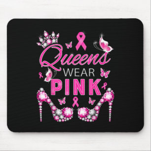 Tapis De Souris Les reines portent rose cancer du sein sensibilisa