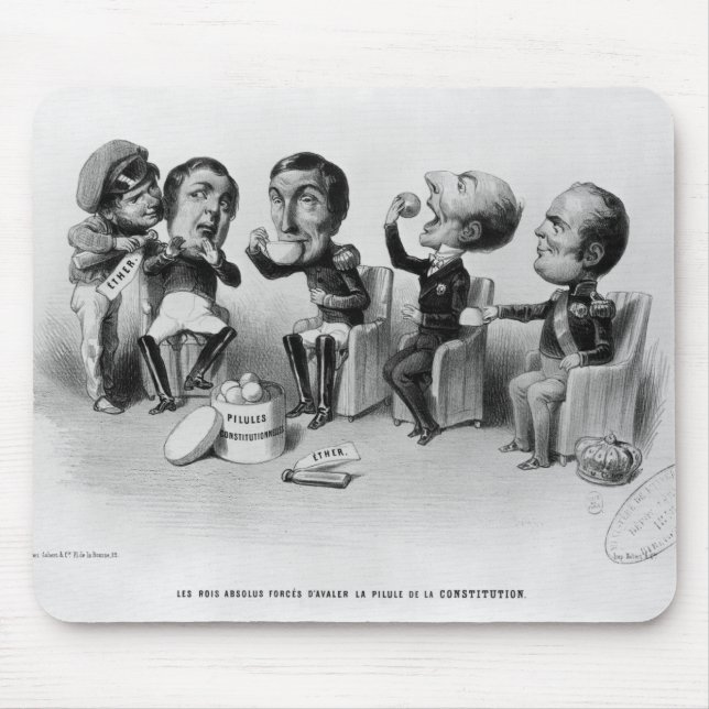 Tapis De Souris Les Rois absolus Forced pour avaler la pilule (Devant)