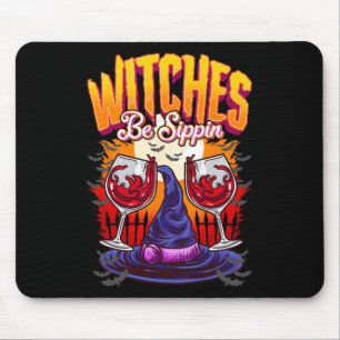 Tapis De Souris Les sorcières de Sippin' Funny Halloween Party sor