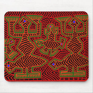 Tapis De Souris Les spiritueux de Kuna Indian Mola