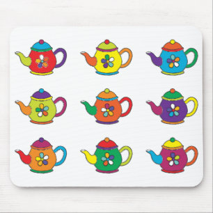 TAPIS DE SOURIS LES TEAPOTS COLORÉS