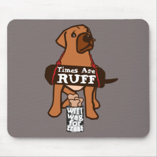 Tapis De Souris Les temps brun rousse Chien Chien Rhodesian Ridgeb