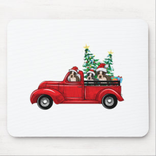 Tapis De Souris Les terriers de Cute boston montent sur un camion 