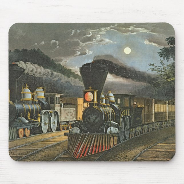 Tapis De Souris Les trains rapides de foudre, 1863 (Devant)