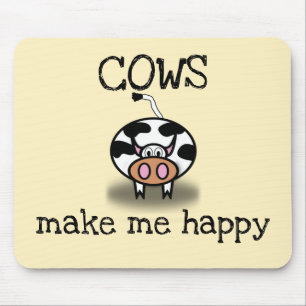 Tapis De Souris Les vaches me rendent heureux