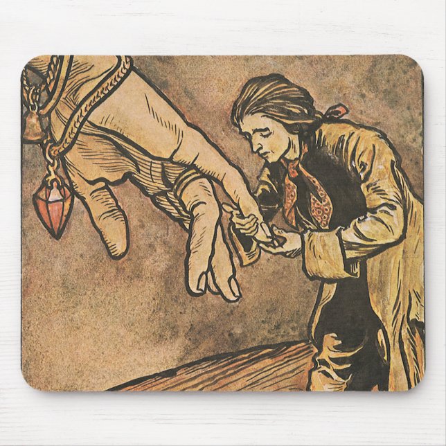 Tapis De Souris Les voyages de vintage Gulliver par Arthur Rackham (Devant)