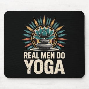 Tapis De Souris Les vrais hommes font du yoga _2