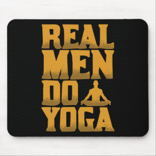 Tapis De Souris Les vrais hommes font du yoga Cadeau drôle pour le