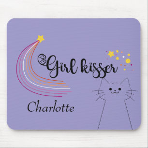 Tapis de souris lesbienne Girl Kisser