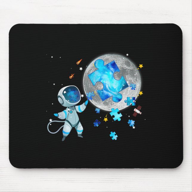 Tapis De Souris L'Espace De sensibilisation sur l'autisme Étoffe L (Devant)