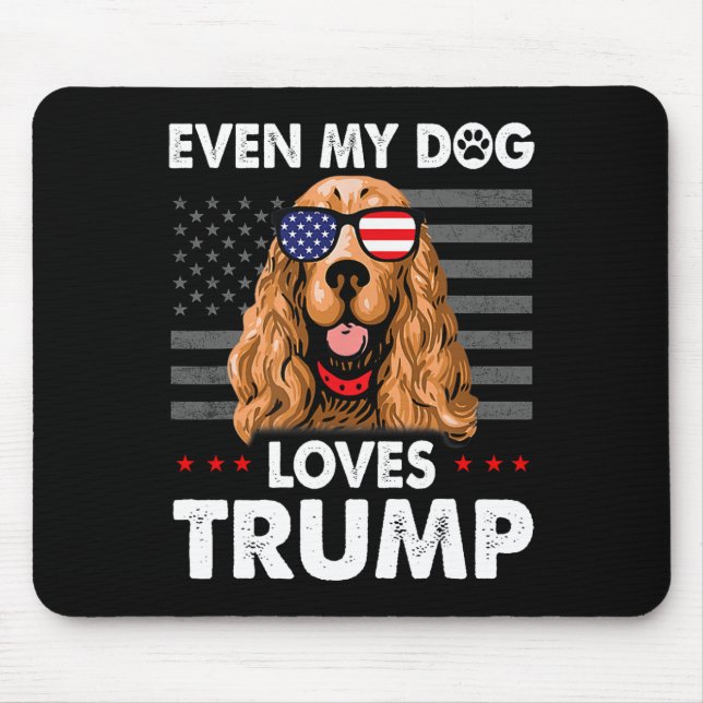 Tapis De Souris L'Espagnol même mon chien aime Trump drôle (Devant)