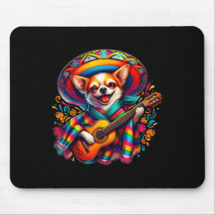 Tapis De Souris Lets Fiesta Cute Chihuahua Jouer Guitare Cinco De