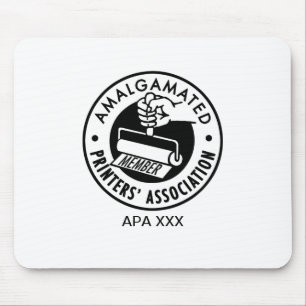 Tapis de souris Letterpress APA pour personnaliser