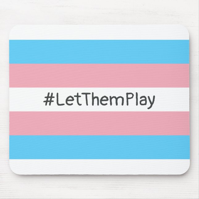 Tapis De Souris #Let'ThemPlay Drapeau Transgenre Athlètes (Devant)