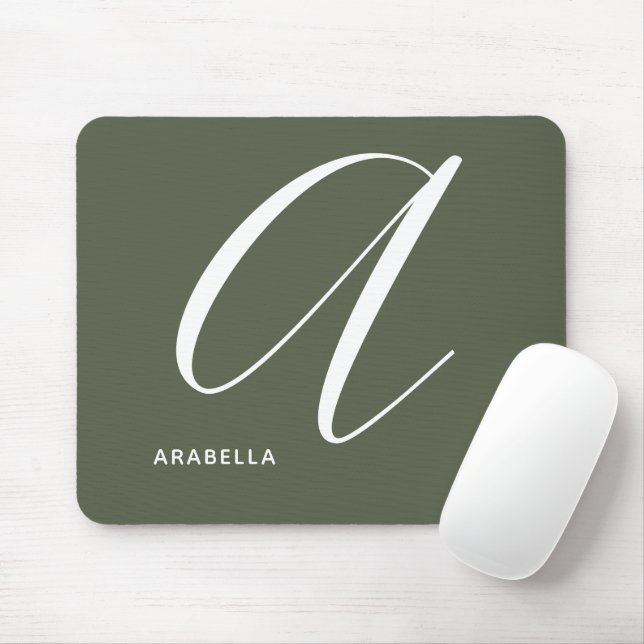 Tapis De Souris Lettre A Chive Green (Avec souris)