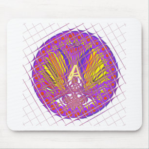 Tapis De Souris Lettre A, logo coloré design du texte