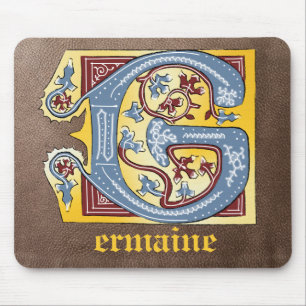 TAPIS DE SOURIS LETTRE BLEUE ET ROUGE MOYENNE G ÉCLAIRÉE
