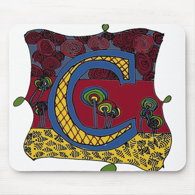 Tapis De Souris Lettre C Mousepad (Devant)