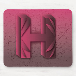 Tapis De Souris Lettre de personnalisation initiale "H" Design.