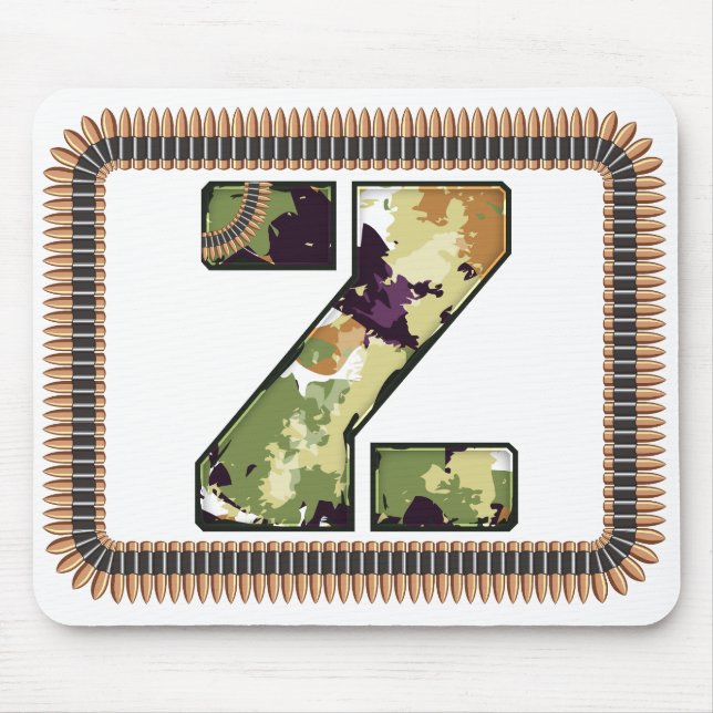 Tapis De Souris Lettre de style militaire de Z  (Devant)