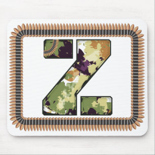 Tapis De Souris Lettre De Style Militaire Z
