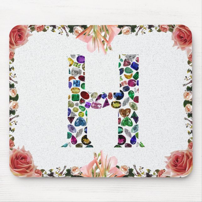 Tapis De Souris Lettre H Monogramme (Devant)