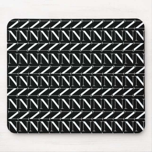 Tapis De Souris Lettre initiale monogramme N (Devant)