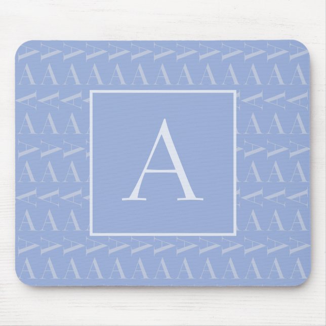Tapis De Souris LETTRE INITIALE MONOGRAPHIQUE A Bleu (Devant)