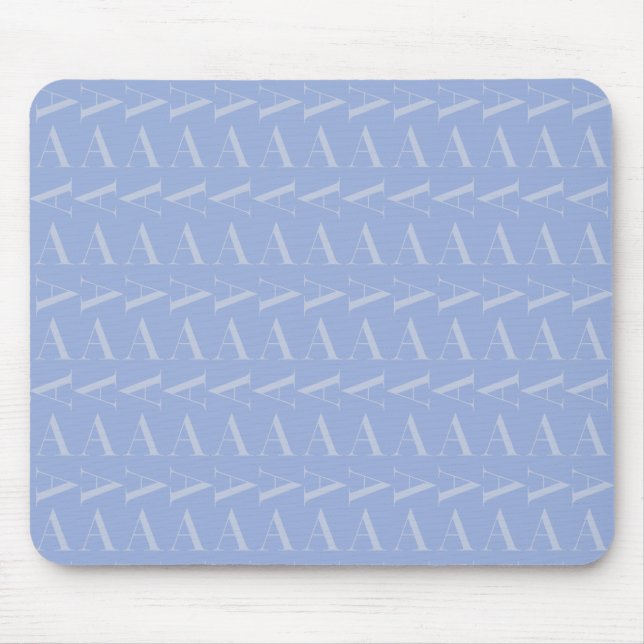 Tapis De Souris LETTRE INITIALE MONOGRAPHIQUE A Bleu (Devant)